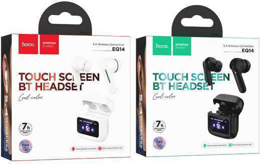 Hoco EQ14 Cool Color In-ear Bluetooth Handsfree Earphones with Charging Case Black