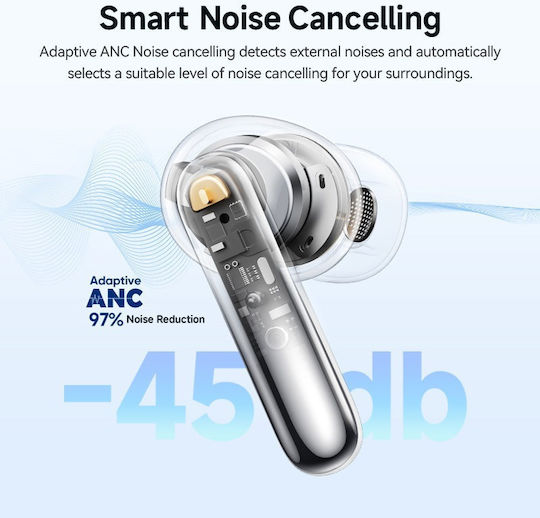 QCY Melobuds N50 Bluetooth Handsfree Earphones with Sweat Resistance and Charging Case White