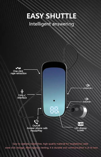 Fineblue K65 In-ear Bluetooth Handsfree Ακουστικό Μπλε