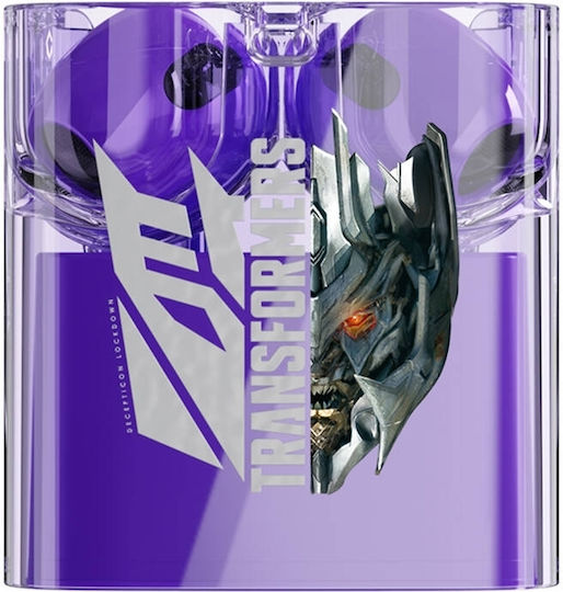 The Transformers TF-T08 In-ear Bluetooth Handsfree Ακουστικά με Θήκη Φόρτισης Μωβ