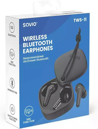 Savio Tws-11 In-ear Bluetooth Handsfree Căști Negru