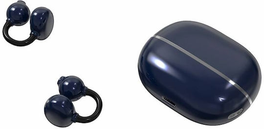 Ldnio T09 Open Ear Bluetooth Handsfree Ακουστικά με Θήκη Φόρτισης Μπλε