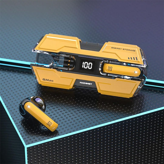 Andowl Q-E07 Earbud Bluetooth Handsfree Earphones with Charging Case Yellow