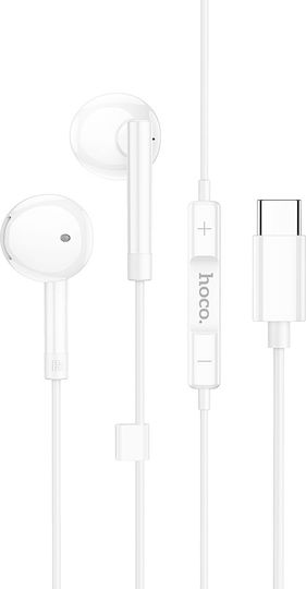 Hoco M95 Earbuds Freihändig Kopfhörer mit Stecker USB-C Weiß