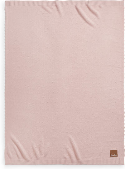 Knitted Cuddle Blanket 75x100 Elodie Pointelle Acrylic Misty Pink 30326205209na 75x100