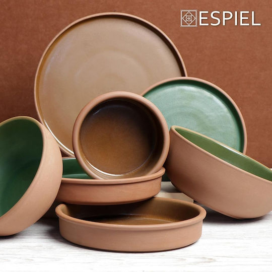 Плитка кръгла кафява купа от каменинов материал 180ml Φ12xh2.5cm Aida Espiel Hev203 00047810