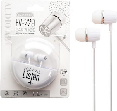 EV-207 In-Ear Freisprecheinrichtung Kopfhörer mit Stecker 3.5mm White