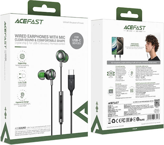 Acefast L5 Безжични Стерео с жак USB-C Черен