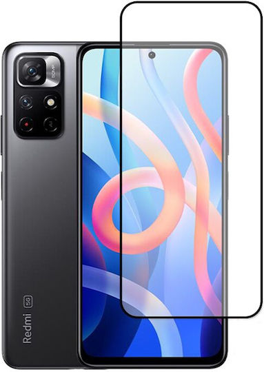 Full Glue Full Face Tempered Glass Μαύρο (Poco M4 Pro 5G / Redmi Note 11s 5G)