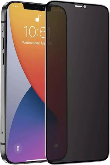 Privacy Full Cover Full Glue Screen Protector Glass Apple iPhone 16 Plus Black