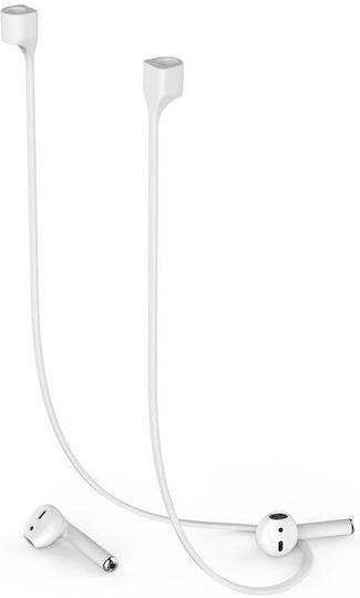 AHAstyle Magnetic PodStrap PT74 Anti-Lost Strap σε Λευκό χρώμα για Apple AirPods