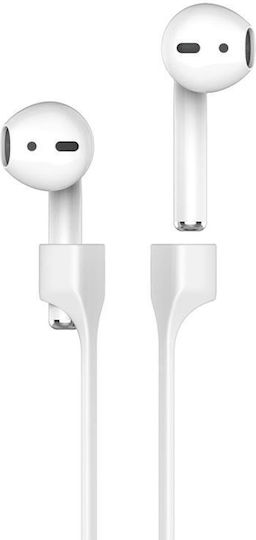 AHAstyle Magnetic PodStrap PT74 Anti-Lost Strap σε Λευκό χρώμα για Apple AirPods