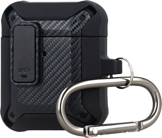 Sonique Nitro Case Silicone with Hook in Black color for Apple AirPods Pro