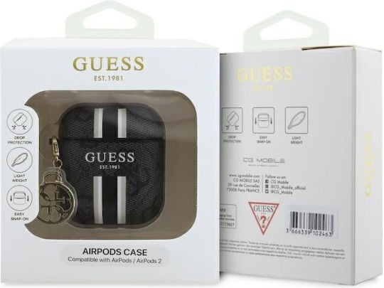 Case Apple Airpods 1 2 Guess Cover Printed Stripes Charm Gua2p4rpsk Black 3666339311063