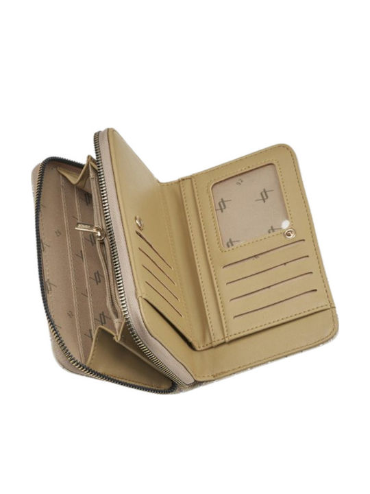 Groß Damen Geldbörse Klassisch Beige