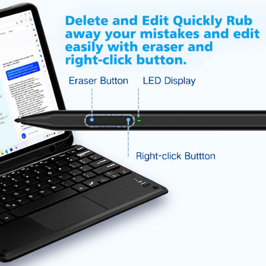 Techsuit F97 Ψηφιακή Γραφίδα Αφής με Palm Rejection για Microsoft Surface σε Μαύρο χρώμα