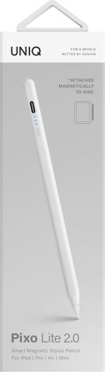 Uniq Pixo Lite 2.0 Ψηφιακή Γραφίδα Αφής για iPad mini, iPad, iPad Air and iPad Pro 2018 and later σε Λευκό χρώμα