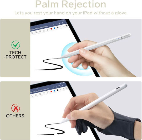 Tech-Protect Digital Touch Stylus for iPad Pro / iPad Air / iPad Mini 6 in White color