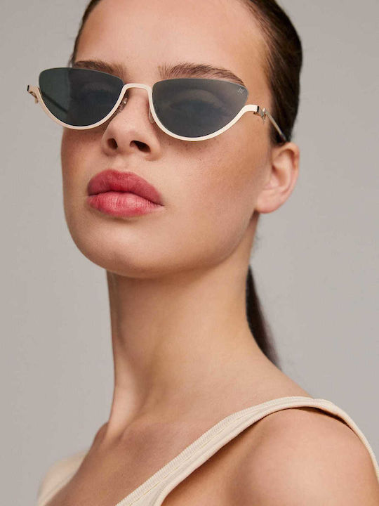 AV Sunglasses Zuma Unisex Sunglasses with Gold Metal Frame and Gold Lens 121-ZUMA gold
