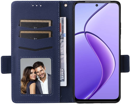 Mad Mask Wallet Δερμάτινο Navy Μπλε (Realme 12x)
