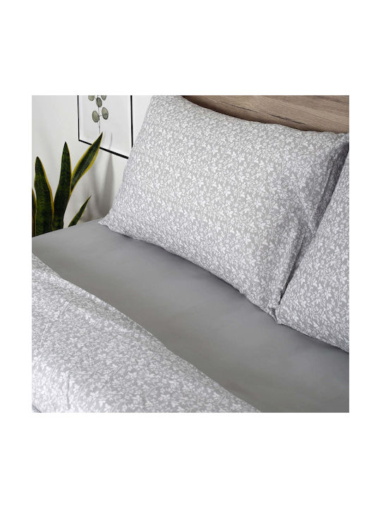Weißes Stoff-Set für Übergröße Matilda Grau 235x270cm