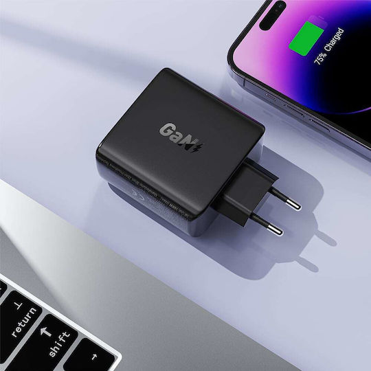 Acefast Φορτιστής Χωρίς Καλώδιο με Θύρα USB-A και 3 Θύρες USB-C 100W Power Delivery Μαύρος (A94)