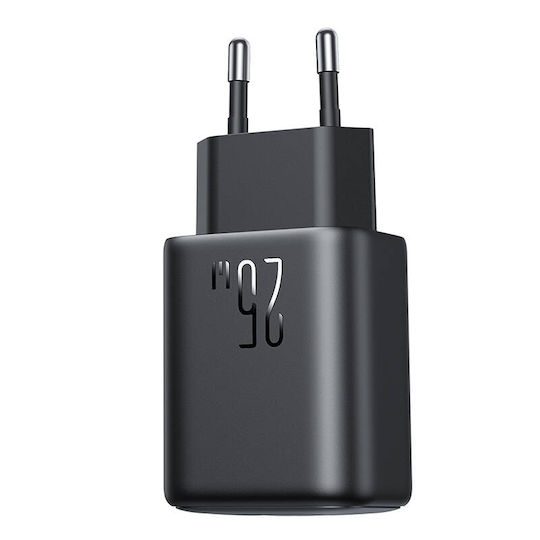 Joyroom Charger Without Cable with USB-C Port 25W Power Delivery Blacks (JR-TCF23)