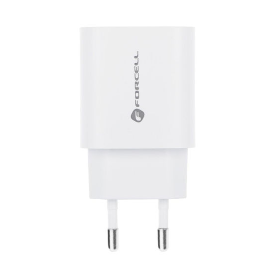 Forcell Φορτιστής Χωρίς Καλώδιο με Θύρα USB-A και Θύρα USB-C 30W Power Delivery / Quick Charge 4.0 Λευκός (FOCH-198052)
