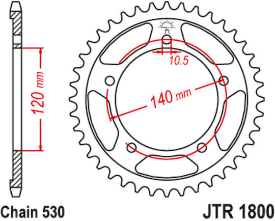 Hinteres Kettenrad Jtr1800 Zbk Jt Sprockets