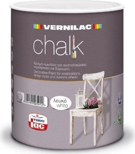 Vernilac Χρώμα Κιμωλίας Chalk Λευκό 750ml