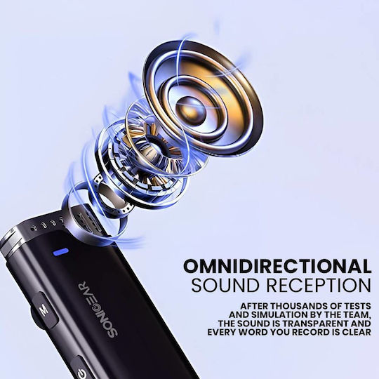 Sonic Gear Wireless Clip-on Wireless Δυναμικό Microphone Shock Mounted Journalistic