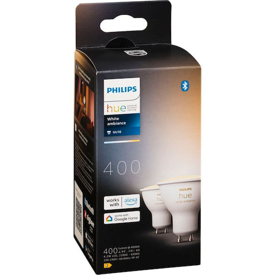 Philips Smart Λάμπα LED 5W για Ντουί GU10 Ρυθμιζόμενο Λευκό 400lm