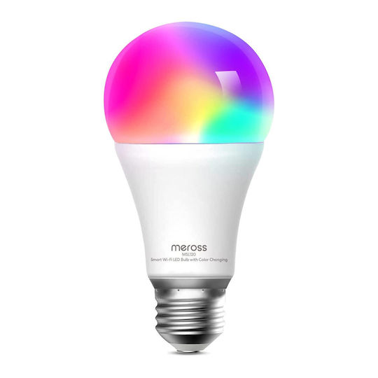 Meross Smart Λάμπα LED 9W για Ντουί E27 και Σχήμα A19 RGB 810lm Dimmable