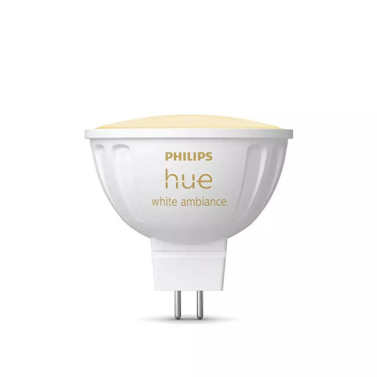 Philips Bec Smart LED 5.1W pentru Dulie GU5.3 și Formă MR16 Alb reglabil 400lm Reglabil în intensitate