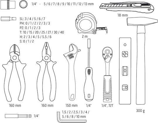 Neo Tools Βαλίτσα με 60 Εργαλεία