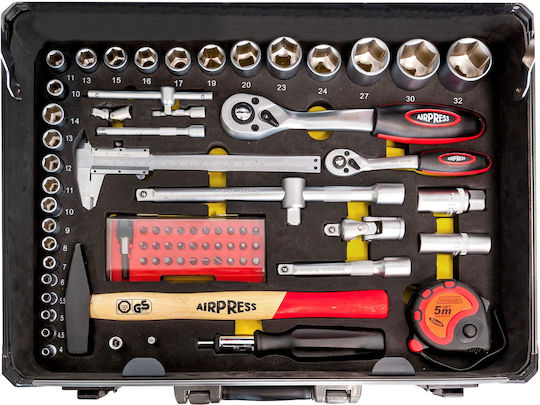 Airpress Valiza cu 127 Set de scule de electrician