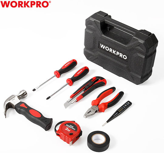 WorkPro Werkzeugkoffer mit 8 Werkzeugen