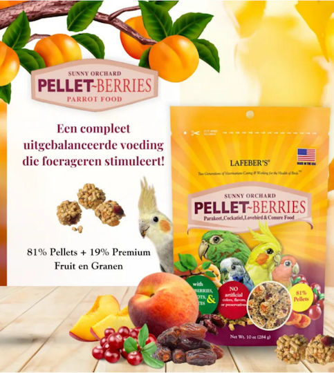 Lafeber Pellet-berries Sunny Orchard Pellet Food Small Medium Parrots 284g