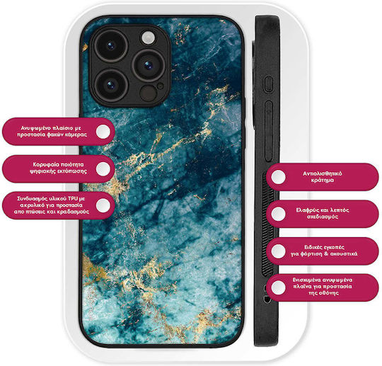 Sonique Marble Serie Hülle Realme C61 4G Realme C63 4G Blau