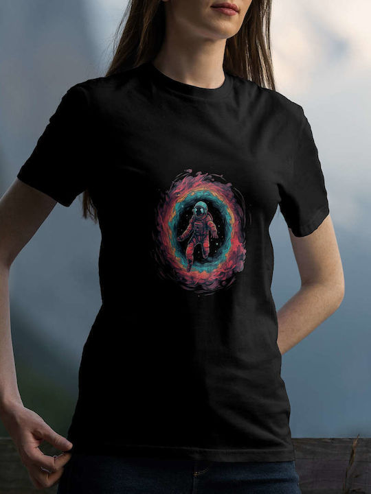 Astronaut in einem Weltraumwirbel T-Shirt