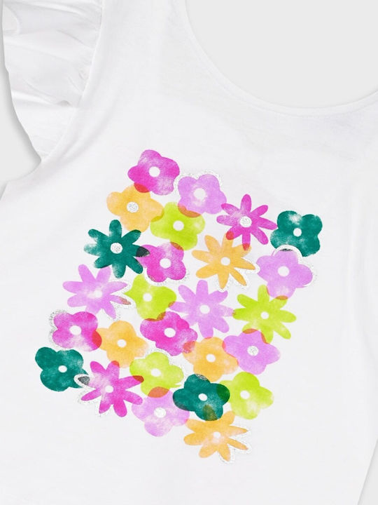 Kids' Set with Shorts Summer 2pcs Purple Dahlia Set