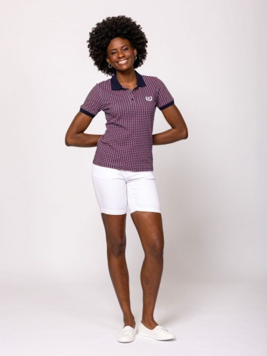 Women's Polo Blouse Short Sleeve Navy