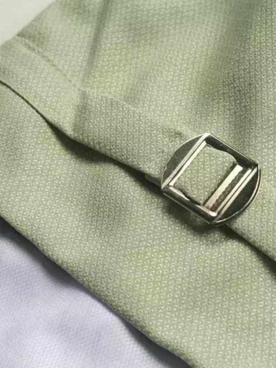Online Boys Baptism Suit with Vest Green