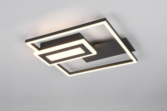 Trio Lighting Πλαφονιέρα Οροφής Μαύρη με Ενσωματωμένο LED