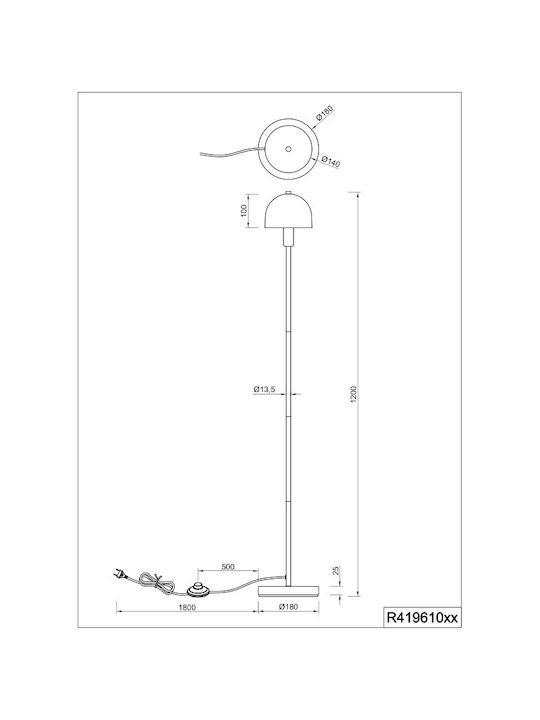 Trio Lighting Φωτιστικό Δαπέδου Υ120εκ. Trio Lighting Φωτιστικό Δαπέδου Υ120εκ.