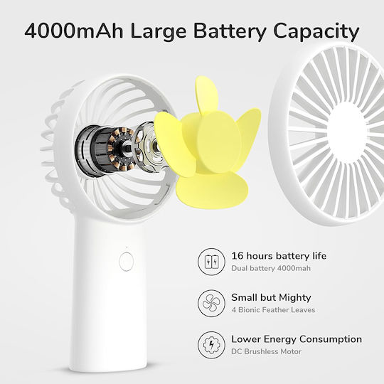 Tragbarer Ventilator 4000mAh Jisulife Fa20x Weiß
