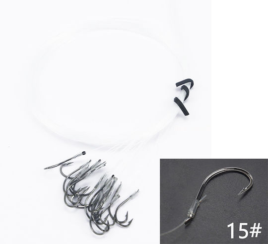 Tpster Πετονια Αγκιστρι Ψαρεματος 15# 50cm 35pcs 37017