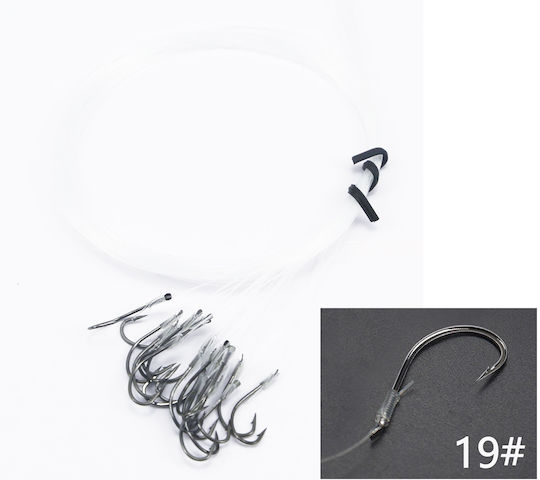 Tpster Πετονια Αγκιστρι Ψαρεματος 19# 50cm 30pcs 37021