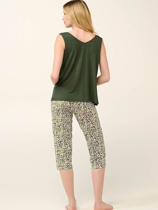 Vamp Summer Women's Pyjama Set Green Ivy