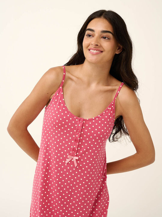 Vamp Sommer Damen Nachthemd Rose Taupe